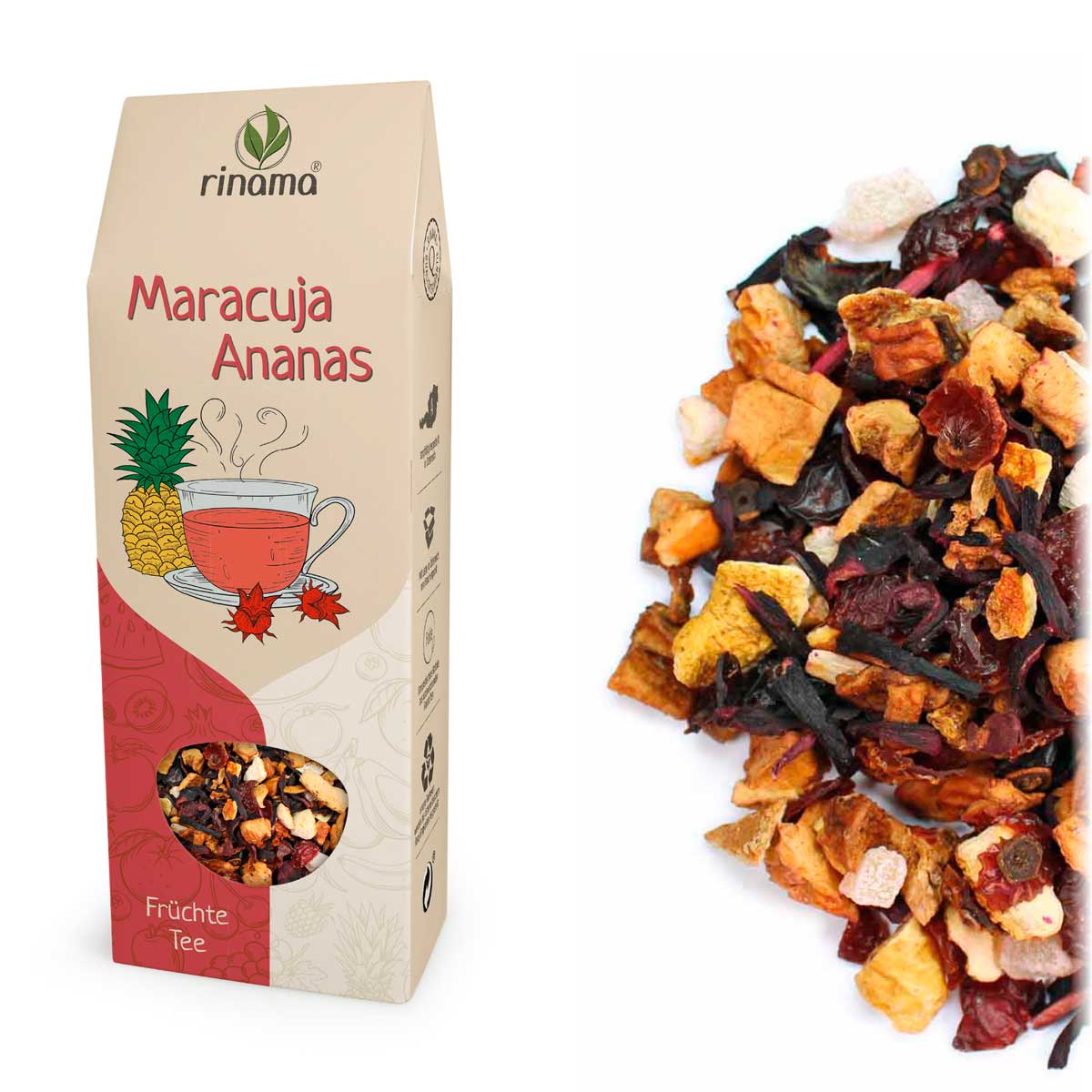 Maracuja / Ananas 100 g/Pkg aromatisierte Früchteteemischung 254D5D4A-0964-4378-8176-AB7954C68E39.jpg