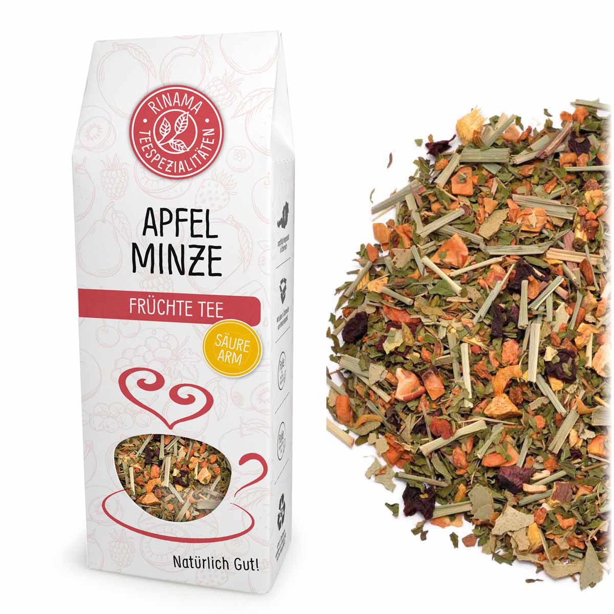 Apfel Minze 100 g/Pkg natürlich aromatisierte Früchteteemischung F4DC2FDD-C7FD-4E6C-B05D-4BC1DDC9FFC2.jpg