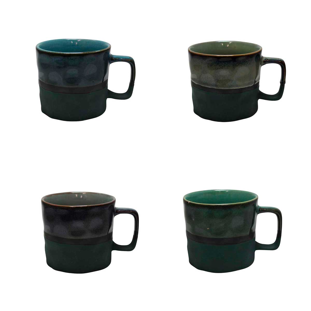 Steingut  Becher gerade 500ml  handdekoriert 4 Farben sortiert "shades of green " C296E508-8064-43B2-BCE4-44B26AE57153.jpg