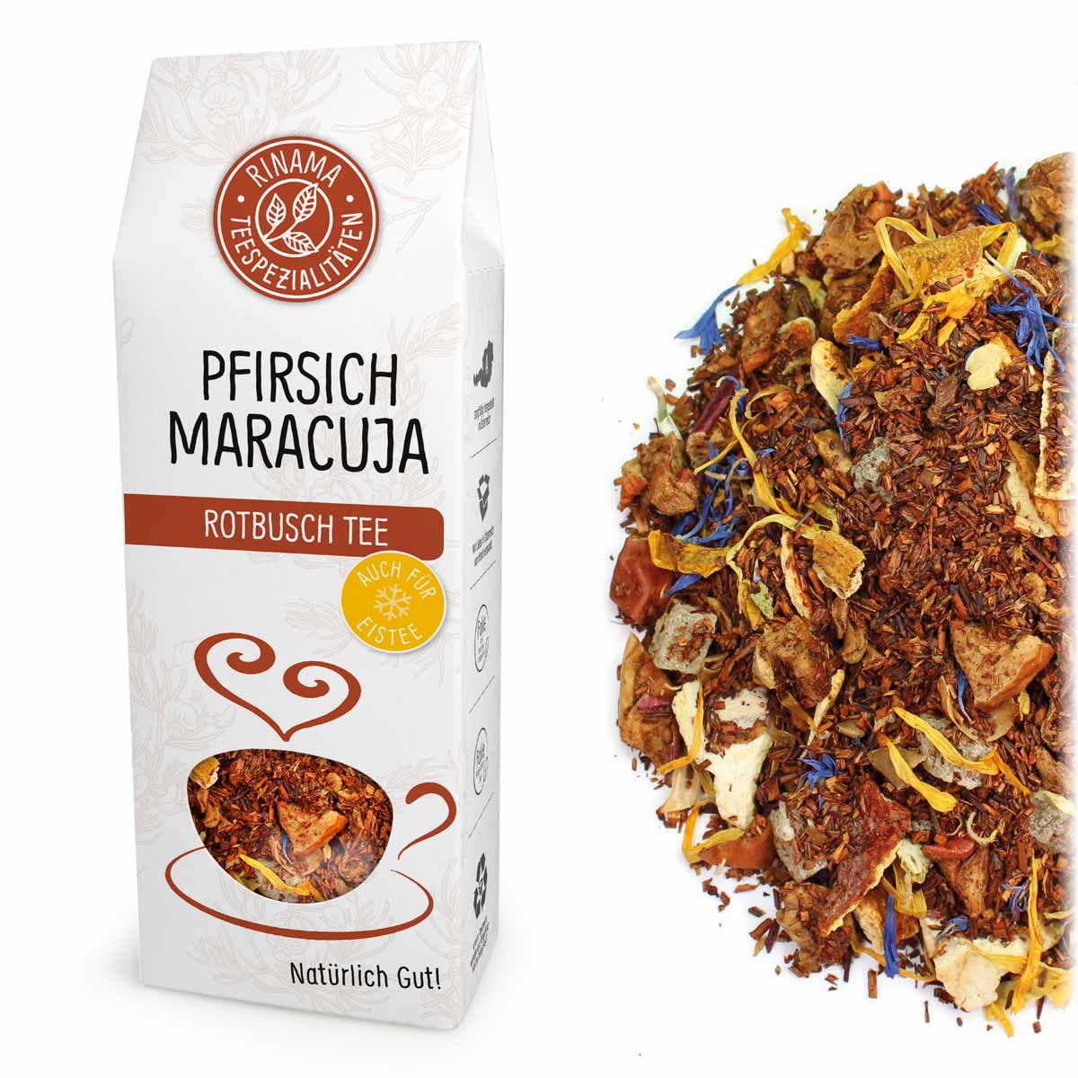 Pfirsich Maracuja 100 g/Pkg aromatisierte Rotbuschteemischung B4B80120-2AF1-4A67-B2CB-F014B99C5CBC.jpg