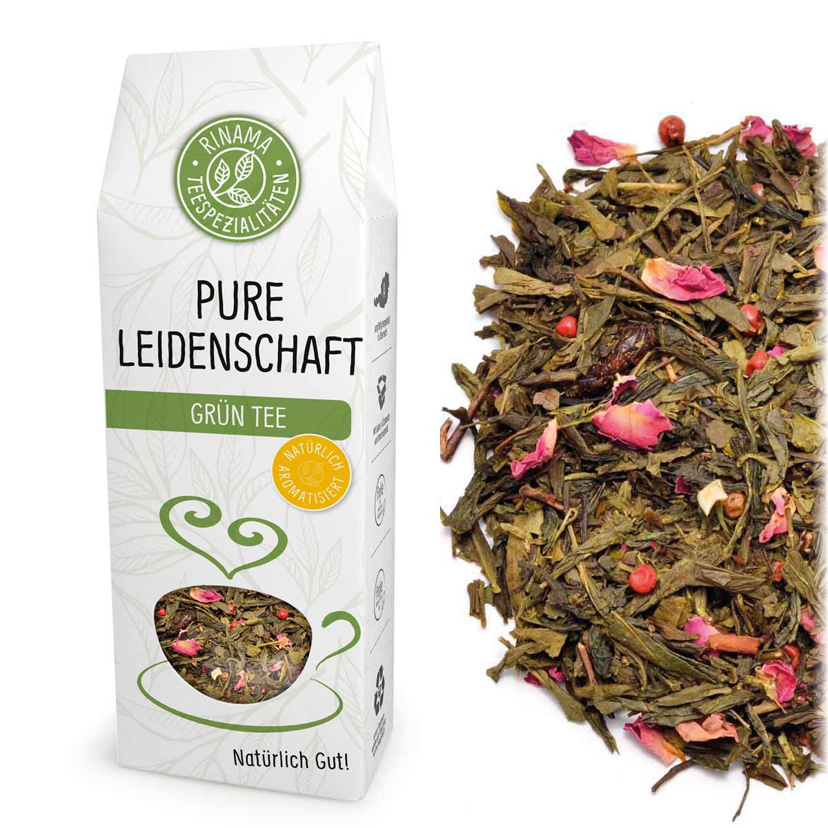 Pure Leidenschaft 85 g/Pkg natürlich aromatisierte Grünteemischung 1C12C940-0C47-44DD-9BC9-5F71D505F5F8.jpg