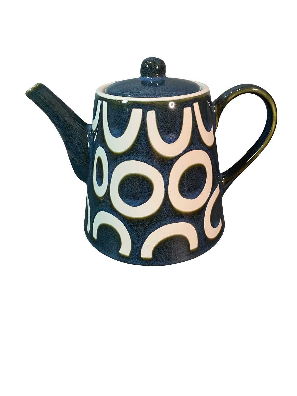 Steingut Kanne 1500 ml BLAU MIT WEISSEN KREISEN 820C1CFB-FB17-436F-8102-6386CA5A12A1.jpg