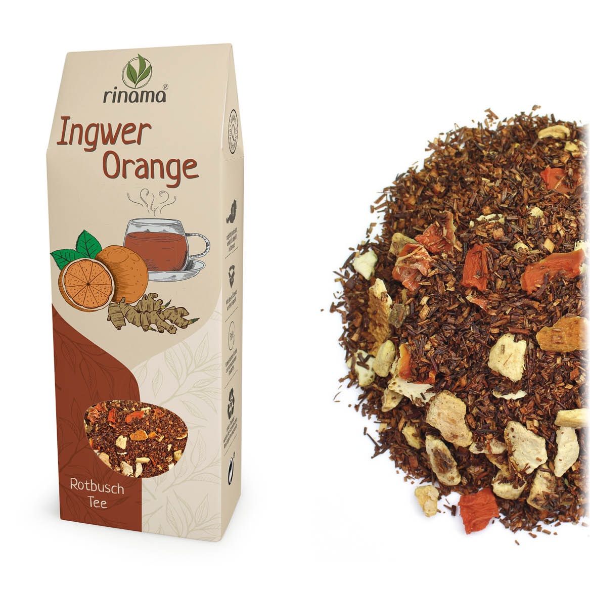 Ingwer Orange 100 g/Pkg natürlich aromatisierte Rotbuschteemischung 127491C0-6F74-4055-83F0-7232982BBA0C.jpg