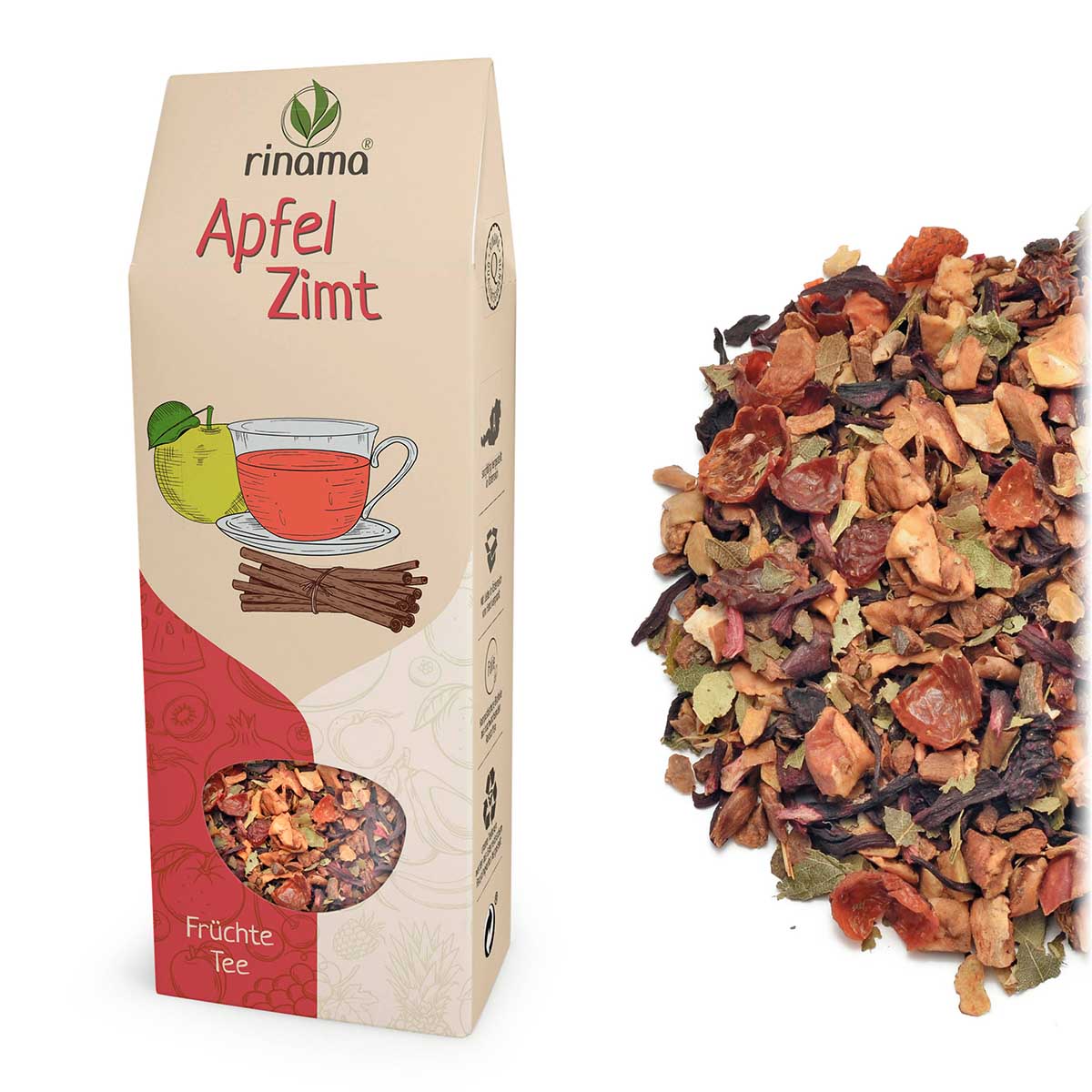 Apfel Zimt 100 g/Pkg natürlich aromatisierte Früchteteemischung 0DA7EEE2-D8D7-497C-81B9-46D75E2A2131.jpg