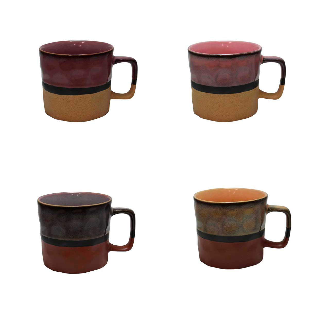 Steingut  Becher gerade 500ml  handdekoriert 4 Farben sortiert "purple/pink " 767C1C60-C943-497F-978C-F6E1AA584CE0.jpg