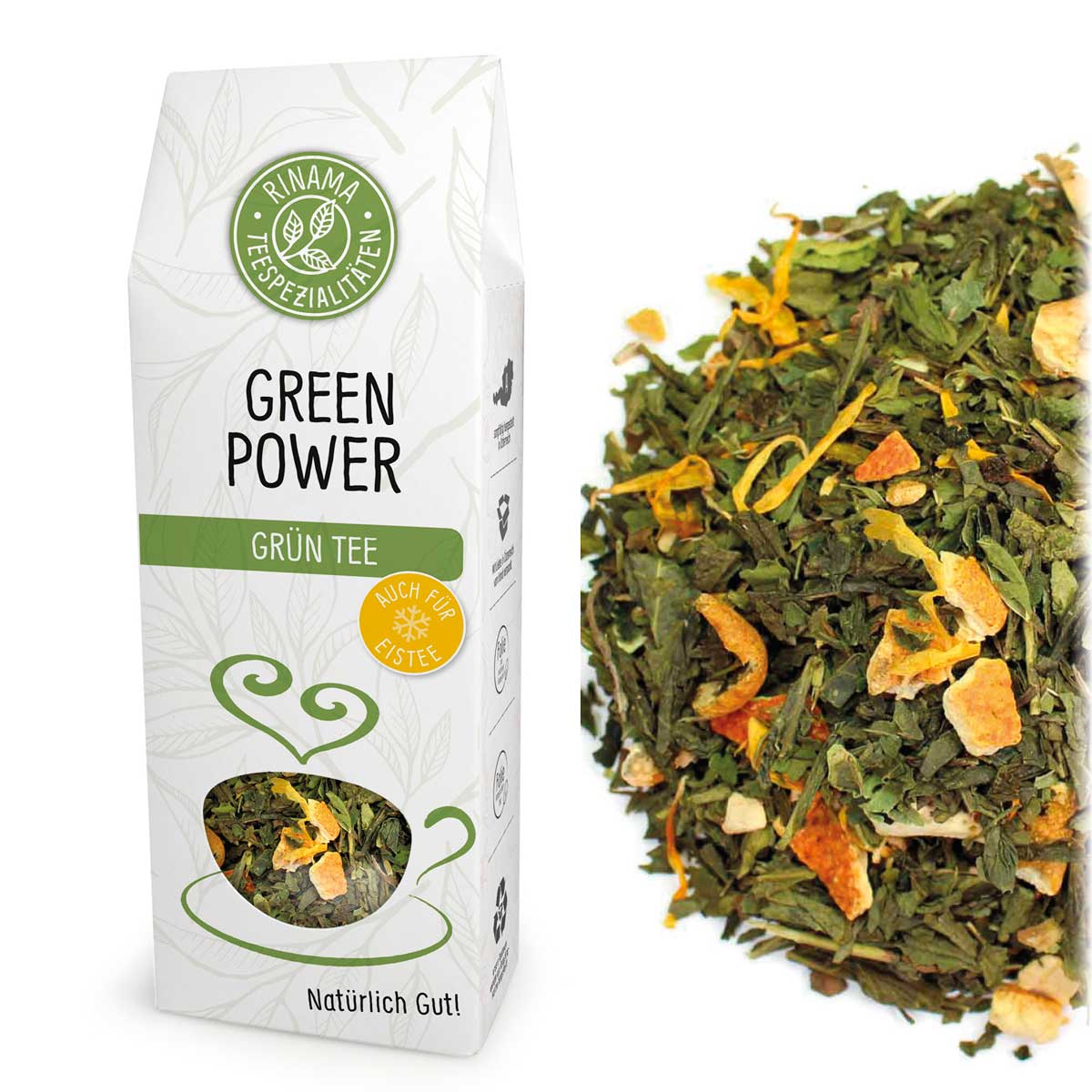 Green Power 85 g/Pkg natürlich aromatisierte Grünteemischung 013F8316-B7D7-4DC7-A12A-58F34B6DFE9F.jpg