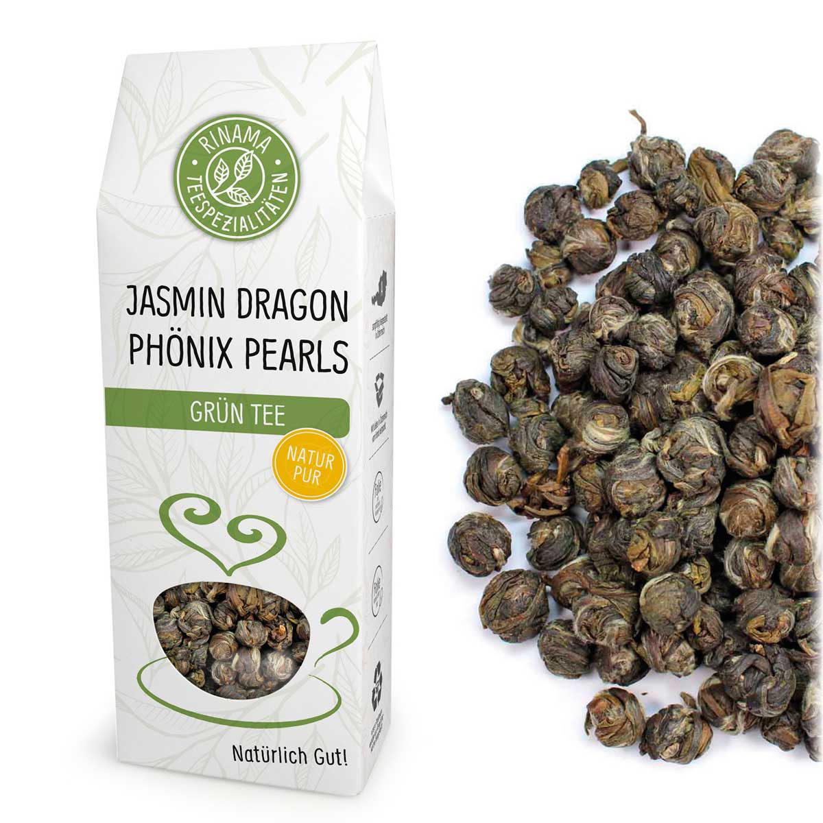 Jasmin Dragon Phönix Pearls 50 g/Pkg naturbelassener Grüntee 147B0B91-8D87-4909-89E6-4365D7E80D6A.jpg