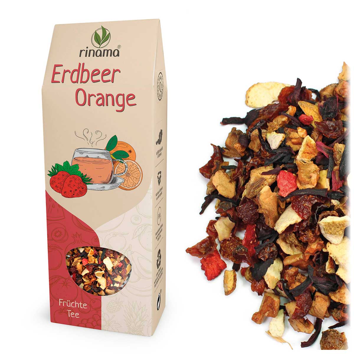 Erdbeer Orange 100 g/Pkg natürlich aromatisierte Früchteteemischung 393A449D-AE72-4FE9-9C2B-B06944EBC361.jpg