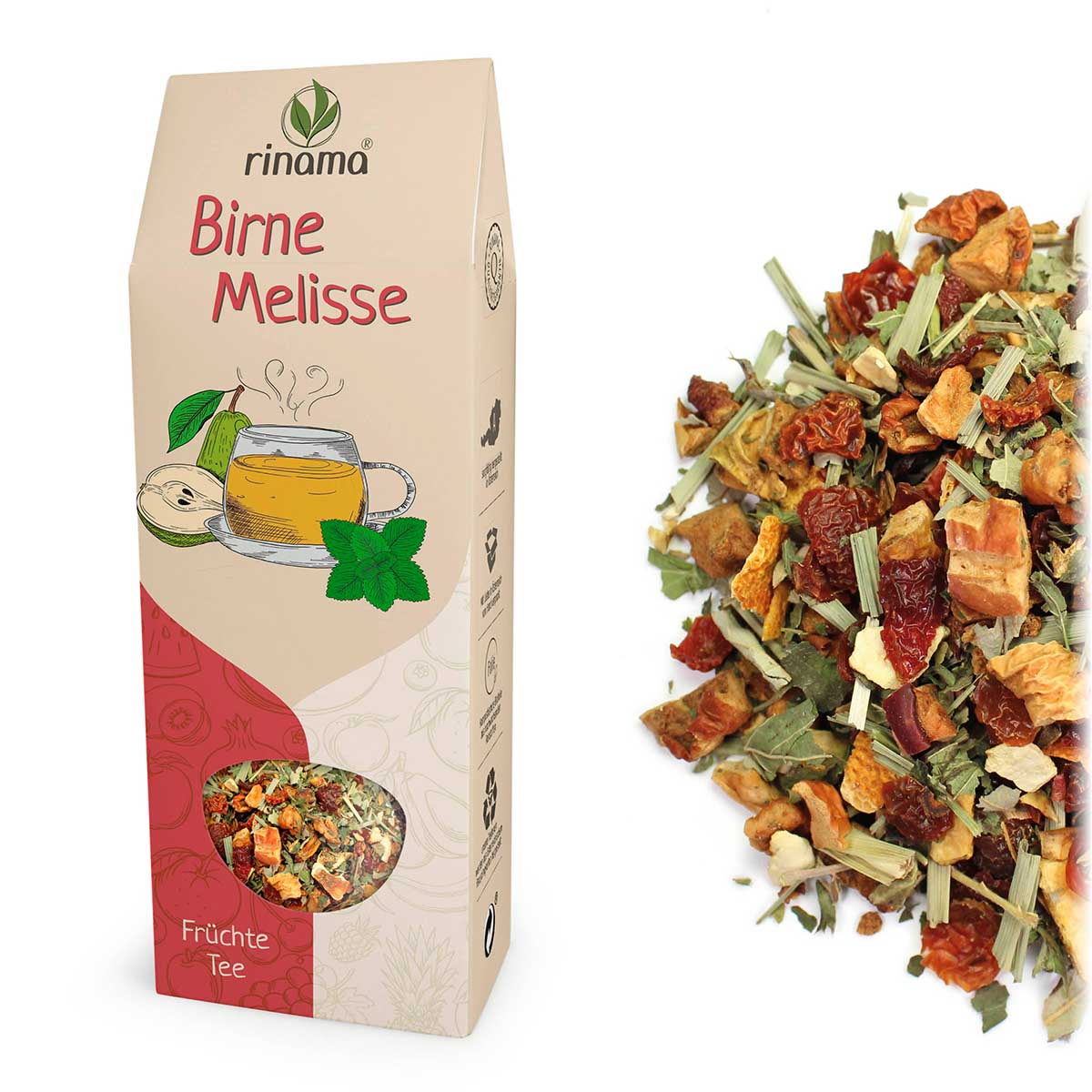 Birne Melisse 100 g/Pkg natürlich aromatisierte Früchteteemischung ADC84E72-7857-4386-A2FF-F7D9DEF7A90D.jpg