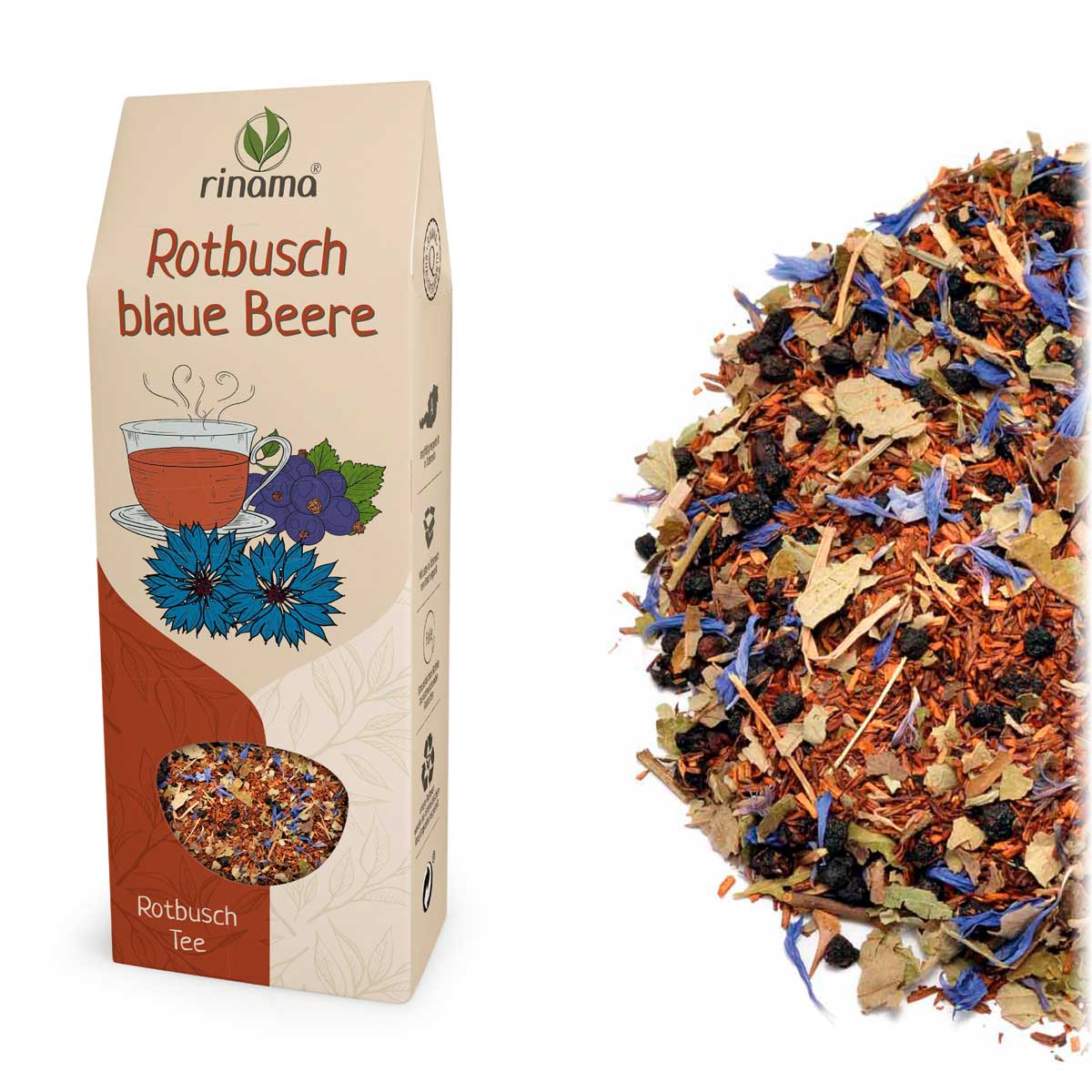 Blaue Beere 100 g/Pkg natürlich aromatisierte Rotbuschteemischung 21B81FDD-E00C-49A4-ACBC-26A3493165C9.jpg