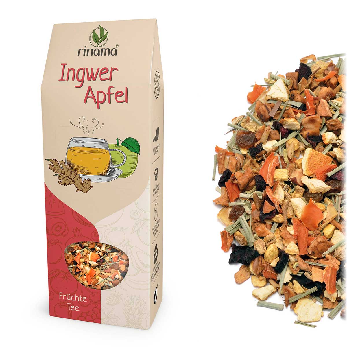 Ingwer Apfel 100 g/Pkg natürlich aromatisierte Früchteteemischung F853A58E-86A7-4B39-8FF0-167FCA72BB80.jpg